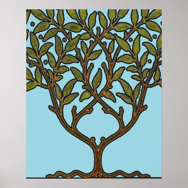 William Morris Tree Frieze Floral Wallpaper Poster (Front)