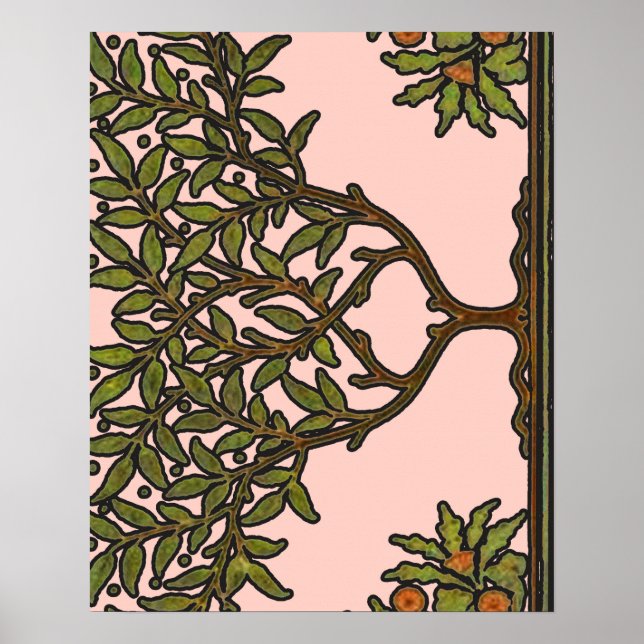 William Morris Tree Frieze Floral Wallpaper Poster (Front)