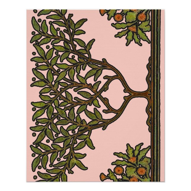William Morris Tree Frieze Floral Wallpaper Poster (Front)