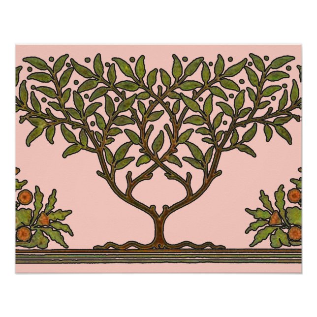 William Morris Tree Frieze Floral Wallpaper Poster (Front)