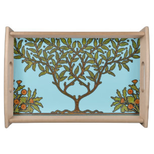 William Morris Tree Frieze Floral Wallpaper Serving Tray