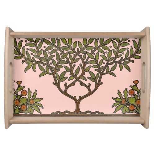 William Morris Tree Frieze Floral Wallpaper Serving Tray