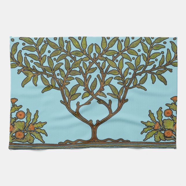William Morris Tree Frieze Floral Wallpaper Towel (Horizontal)