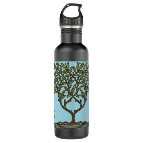 William Morris Tree Frieze Floral Wallpaper Water Bottle