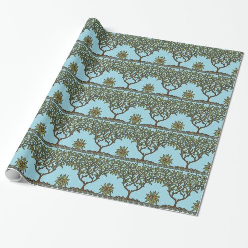 William Morris Tree Frieze Floral Wallpaper Wrapping Paper