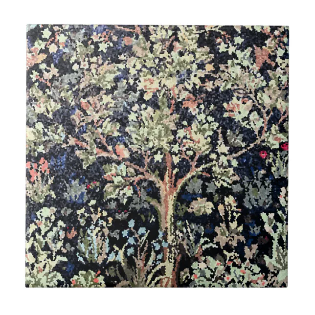William Morris Tree of Life Ceramic Tile | Zazzle
