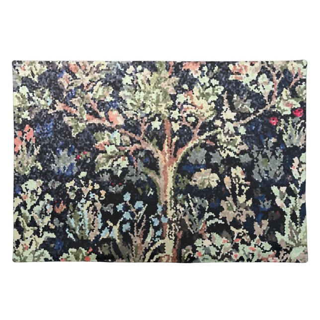 William Morris Tree of Life Cloth Placemat (Front)