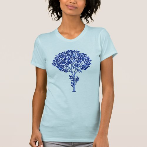 William Morris Tree of Life Cobalt and Light Blue T_Shirt