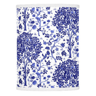 William Morris Tree of Life, Cobalt Blue and White Lamp Shade