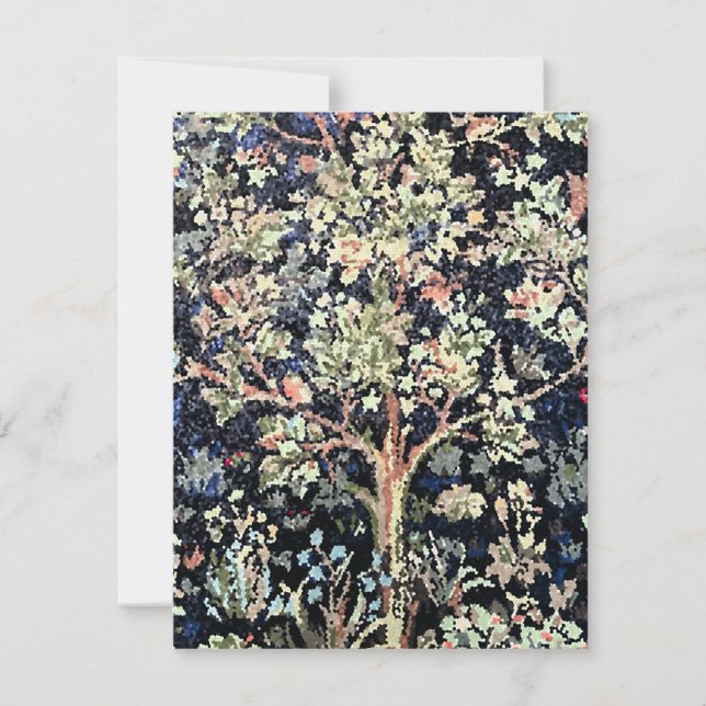 William Morris Tree of Life Flat Card (Front)