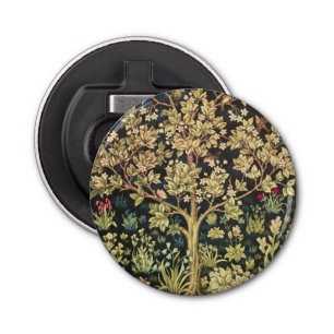 William Morris Tree Of Life Floral Vintage Art Bottle Opener
