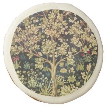 William Morris Tree Of Life Floral Vintage Art Sugar Cookie by artfoxx at Zazzle
