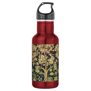 William Morris Tree Of Life Floral Vintage Art Water Bottle