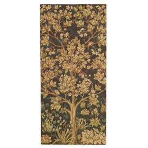 William Morris Tree Of Life Floral Vintage Art Wood USB Flash Drive