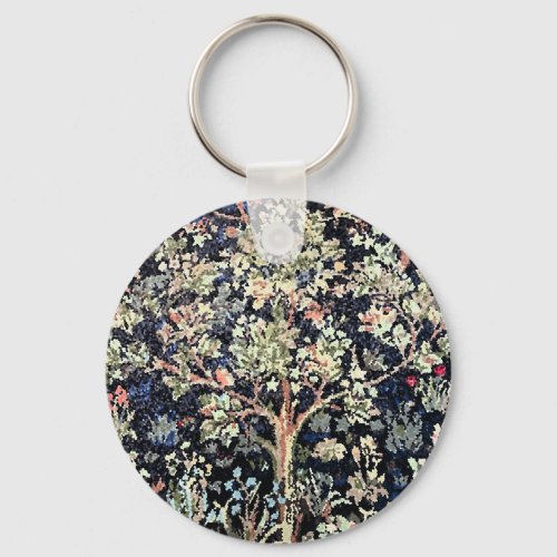 William Morris Tree of Life Keychain