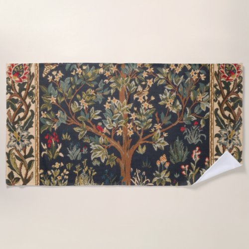 William Morris _ Tree Of Life Original Beach Towel