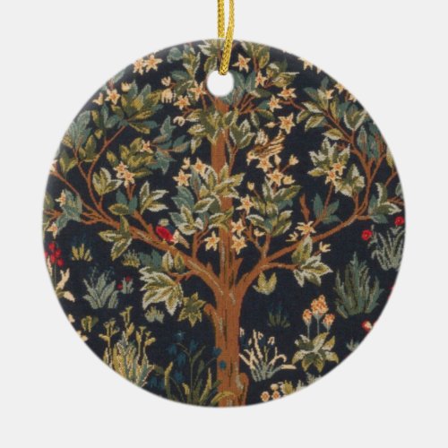 William Morris _ Tree Of Life Original Ceramic Ornament