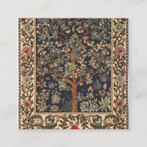 William Morris _ Tree Of Life Original Square Business Card