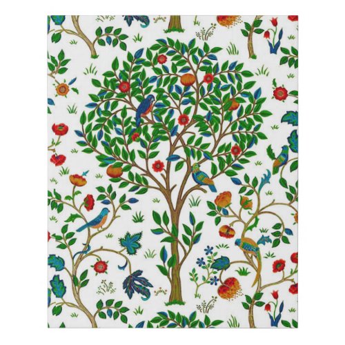 William Morris Tree of Life Pattern Green  Multi Faux Canvas Print