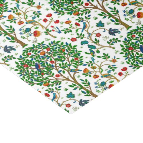 William Morris Tree of Life Pattern Green  Multi Tissue Paper