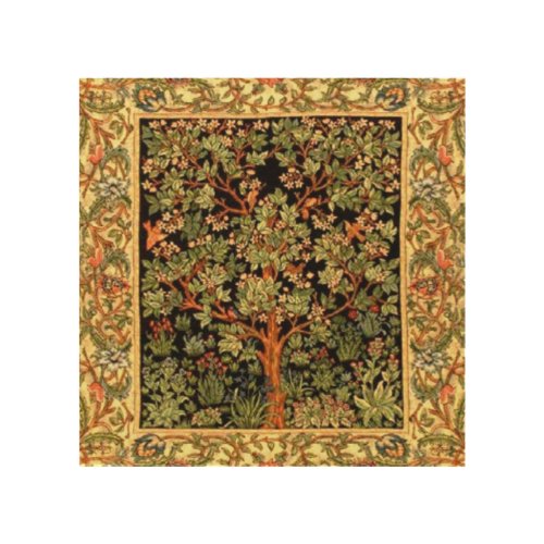 William Morris _ Tree Of Life Pattern Wood Wall Art