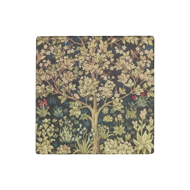 William Morris Tree Of Life Stone Magnet (Front)