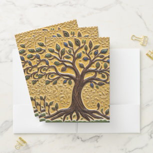 William Morris Tree Of Life Vintage minimalist Pocket Folder