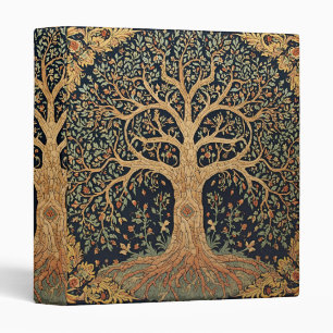 William Morris Tree Of Life Vintage Pre-Raphaelite 3 Ring Binder