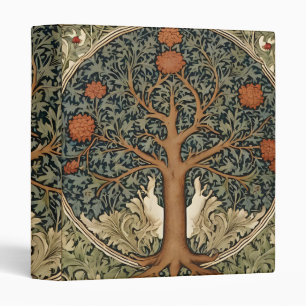 William Morris Tree Of Life Vintage Pre-Raphaelite 3 Ring Binder