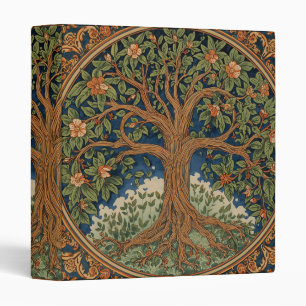 William Morris Tree Of Life Vintage Pre-Raphaelite 3 Ring Binder