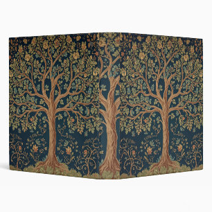 William Morris Tree Of Life Vintage Pre-Raphaelite 3 Ring Binder