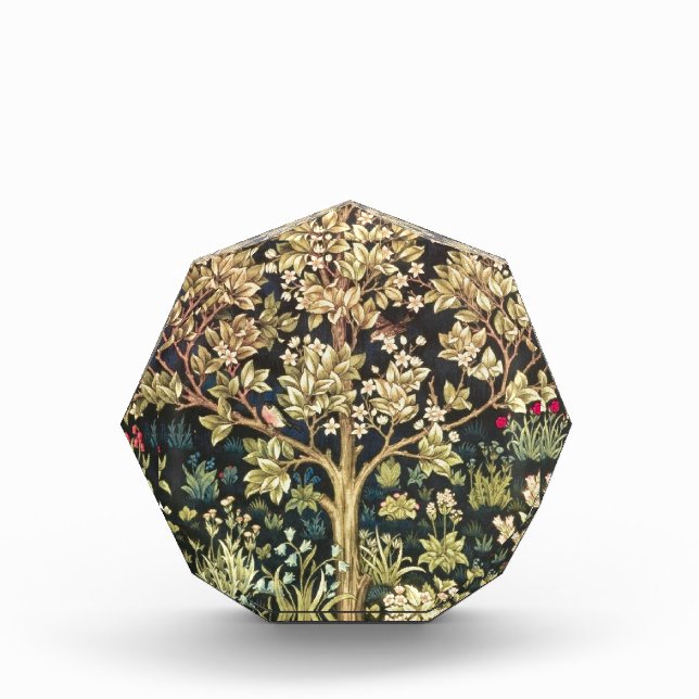 William Morris Tree Of Life Vintage Pre-Raphaelite Acrylic Award (Front)