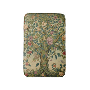 William Morris Tree Of Life Vintage Pre-Raphaelite Bath Mat