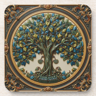 William Morris tree of life Vintage pre-raphaelite Beverage Coaster