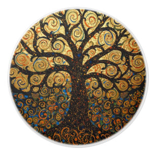 William Morris Tree Of Life Vintage Pre-Raphaelite Ceramic Knob