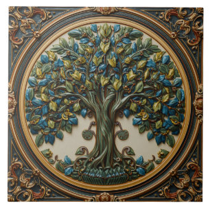 William Morris tree of life Vintage pre-raphaelite Ceramic Tile