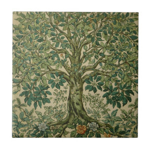 William Morris Tree Of Life Vintage Pre-Raphaelite Ceramic Tile