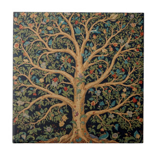 William Morris Tree Of Life Vintage Pre-Raphaelite Ceramic Tile