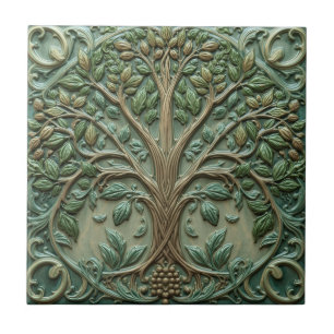 William Morris tree of life Vintage pre-raphaelite Ceramic Tile