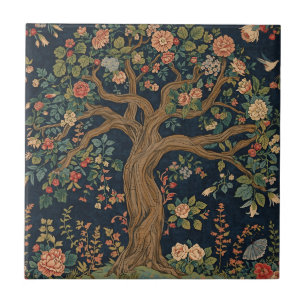 William Morris Tree Of Life Vintage Pre-Raphaelite Ceramic Tile