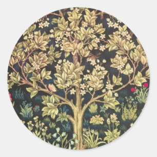 William Morris Tree Of Life Vintage Pre-Raphaelite Classic Round Sticker
