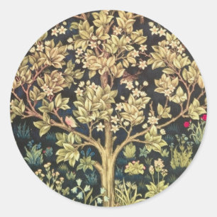 William Morris Tree Of Life Vintage Pre-Raphaelite Classic Round Sticker