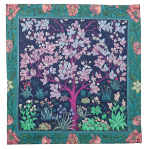 William Morris Tree Of Life Vintage Pre-Raphaelite Cloth Napkin