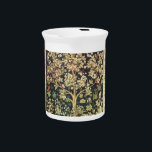 William Morris Tree Of Life Vintage Pre-Raphaelite Drink Pitcher<br><div class="desc">William Morris Tree Of Life Floral Vintage Art William Morris was an English textile designer, artist, writer, and socialist associated with the Pre-Raphaelite Brotherhood and British Arts and Crafts Movement. He founded a design firm in partnership with the artist Edward Burne-Jones, and the poet and artist Dante Gabriel Rossetti which...</div>