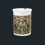 William Morris Tree Of Life Vintage Pre-Raphaelite Drink Pitcher<br><div class="desc">William Morris Tree Of Life Floral Vintage Art William Morris was an English textile designer, artist, writer, and socialist associated with the Pre-Raphaelite Brotherhood and British Arts and Crafts Movement. He founded a design firm in partnership with the artist Edward Burne-Jones, and the poet and artist Dante Gabriel Rossetti which...</div>