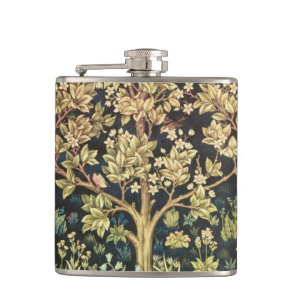 William Morris Tree Of Life Vintage Pre-Raphaelite Flask