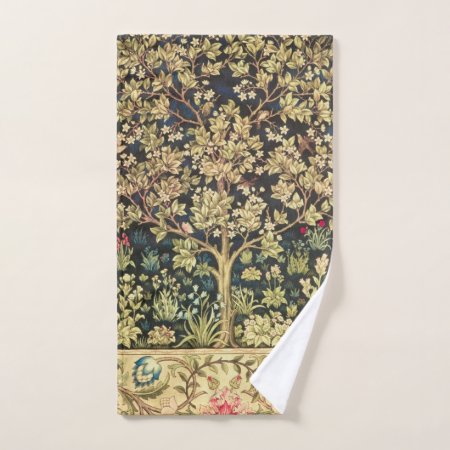 William Morris Tree Of Life Vintage Pre-raphaelite Hand Towel