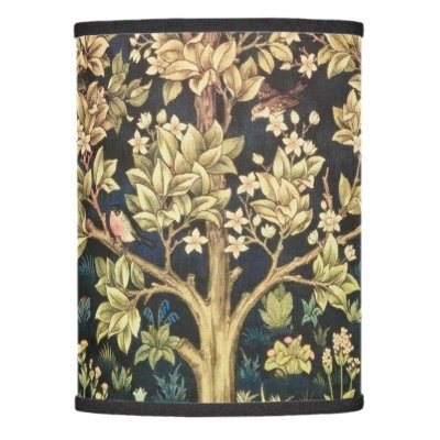 William Morris Fl Cobalt Blue And White Ceiling Lamp Zazzle Com