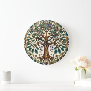 William Morris Tree Of Life Vintage Pre-Raphaelite Large Clock
