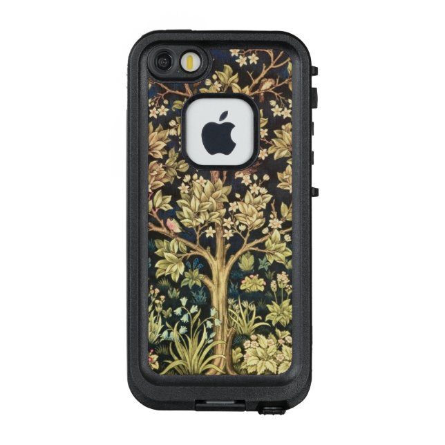 William Morris Tree Of Life Vintage Pre-Raphaelite LifeProof iPhone Case (Back)